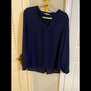 Hawthorn blue long sleeve blouse; Size M